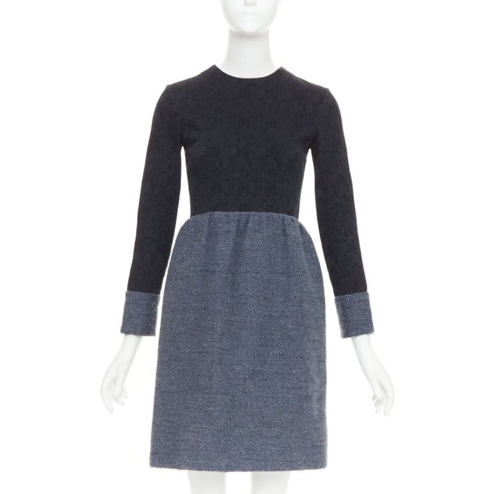The Row Wool Blend Floral Jacquard Dress